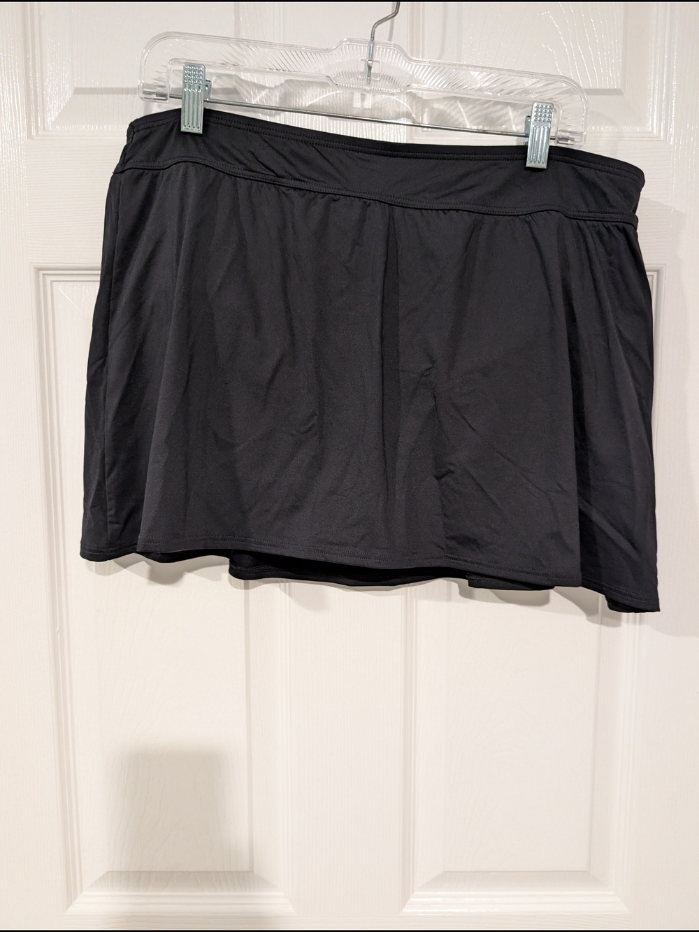 Lands' End Black Swim Skirt w/ Built in Briefs in Size 16W (Woman)